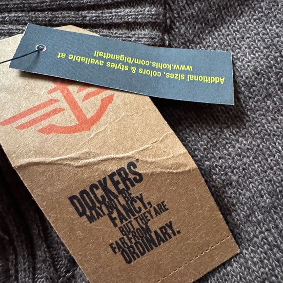 Dockers XL Tall Heavy 100% Cotton Full Zip Front Cardigan Sweater New - Picture 4 of 5